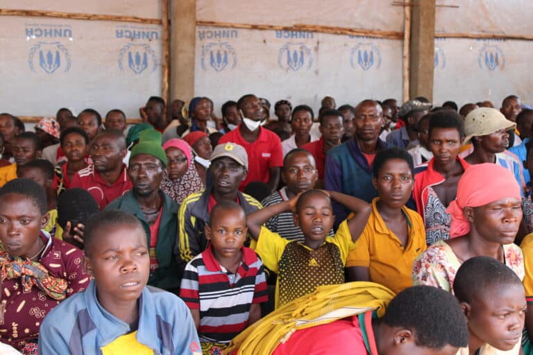 Refugees from Tanzania on arrival back home in Burundi